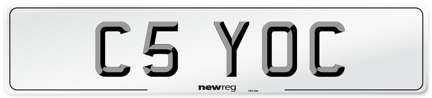C5 YOC Number Plate from New Reg